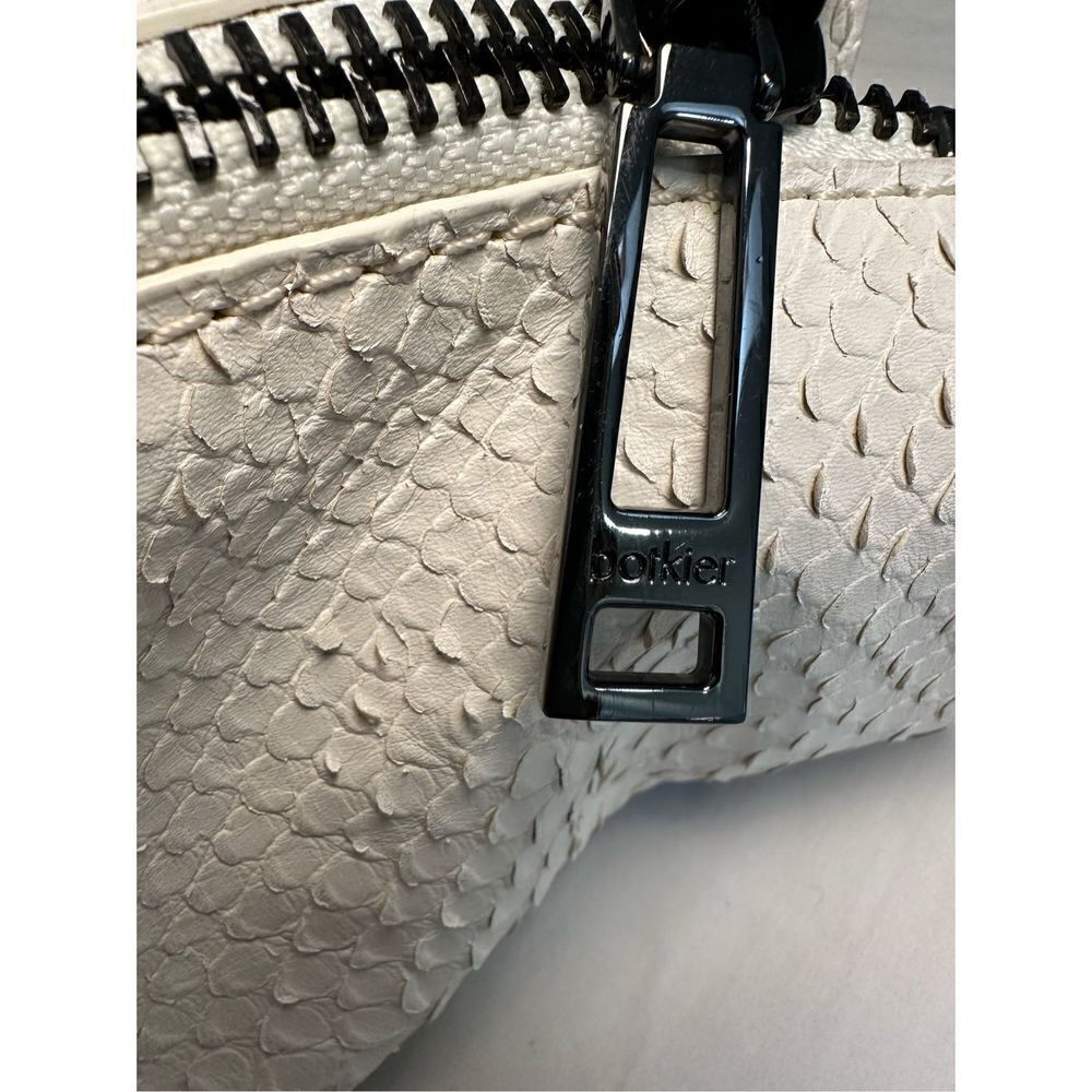 Botkier Ivory Leroy Embossed Anaconda Satchel Size 15” x 6.25” x 8.25”. #M-0925 - Picture 13 of 15